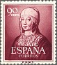 Spain 1951 Isabel La Catolica 90 CTS Morado Edifil 1094. Spain 1951 Edifil 1094 Isabel Catolica. Subida por susofe